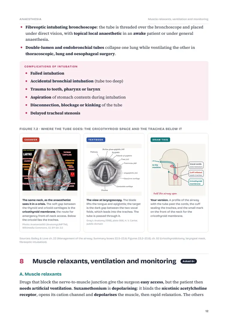 Anaesthesia and Pain Relief, page 12: Inside the chapter
