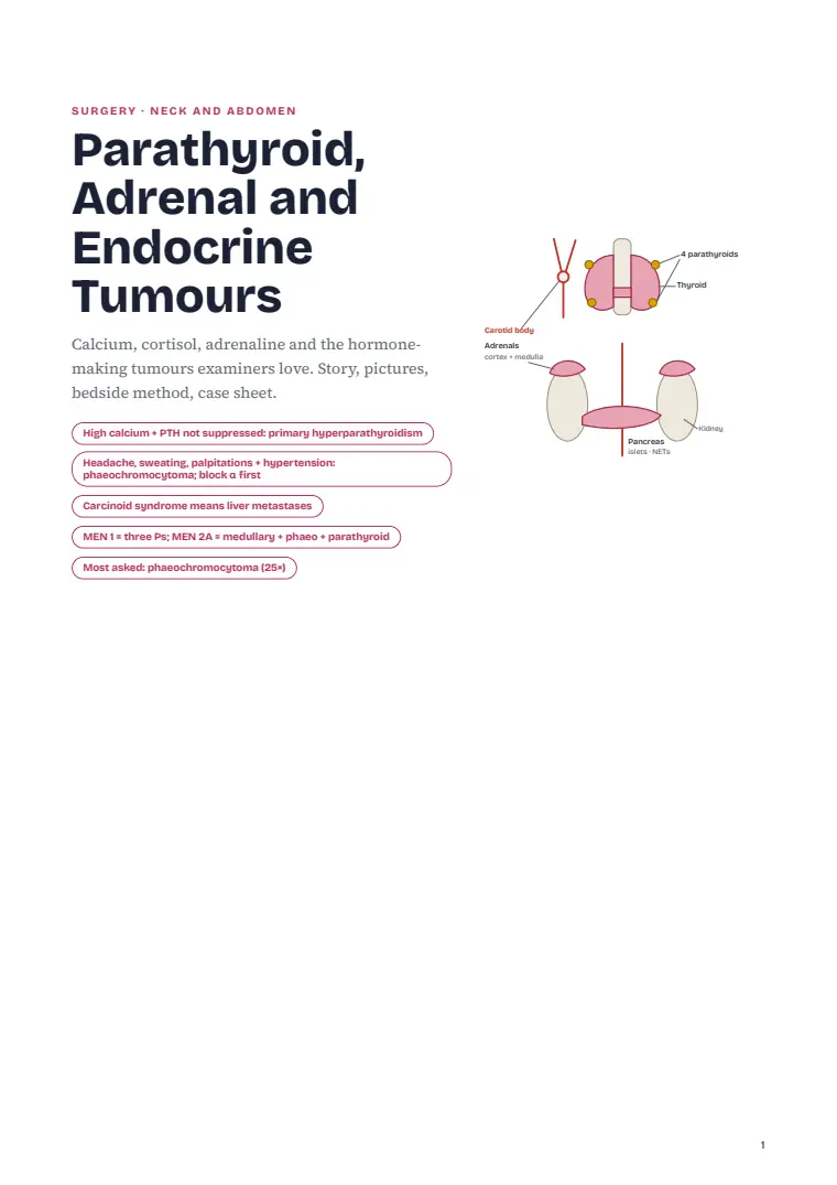 The Parathyroid and Adrenal Glands, page 1: First page